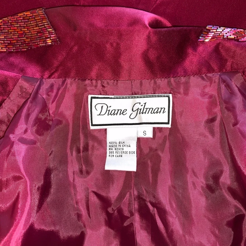 Diane Gilman 100% silk blazer/jacket - Picture 7 of 16